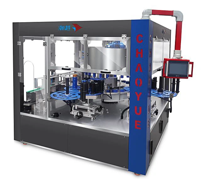 Mineral water bottle rotary self-adhesive labeling machine